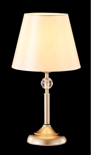 Настольная лампа FLAVIO LG1 GOLD Crystal Lux бежевая 1 лампа, основание золотое металл в стиле современный  фото 2